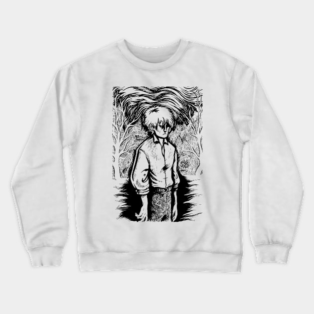 Sad Man Crewneck Sweatshirt by HERU CAMPING